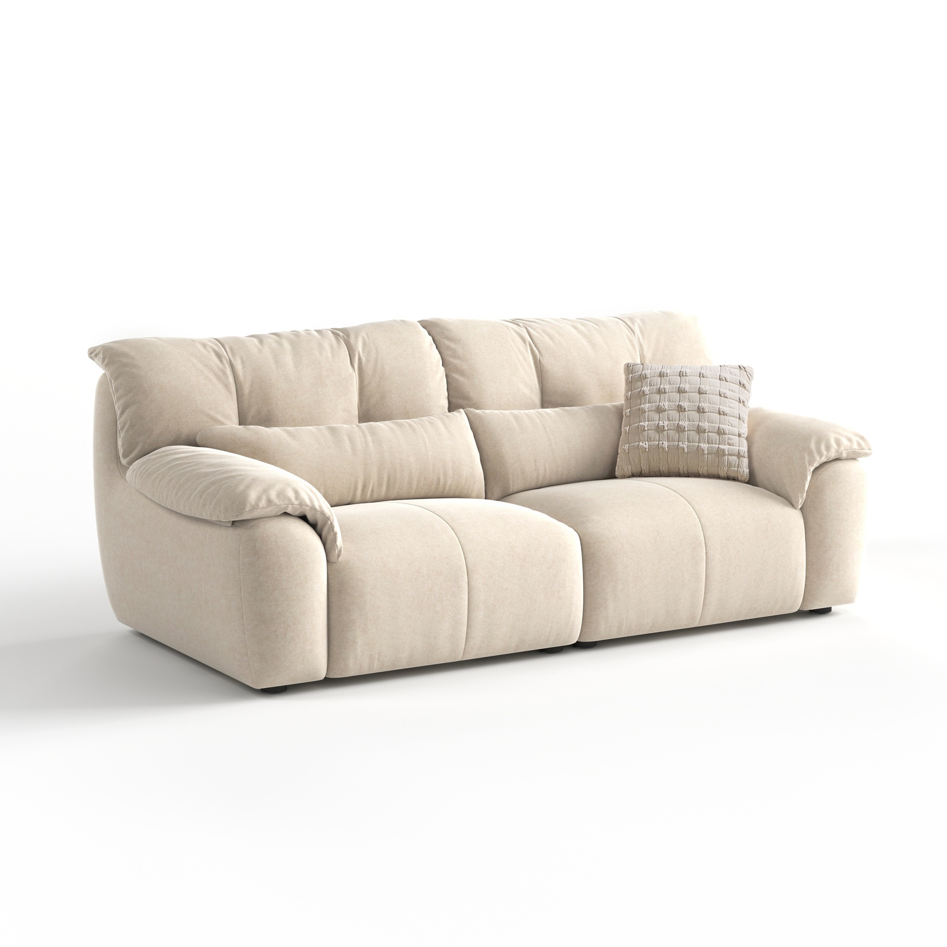 Nympha Cream Scratch-Resistant Fabric Sofa
