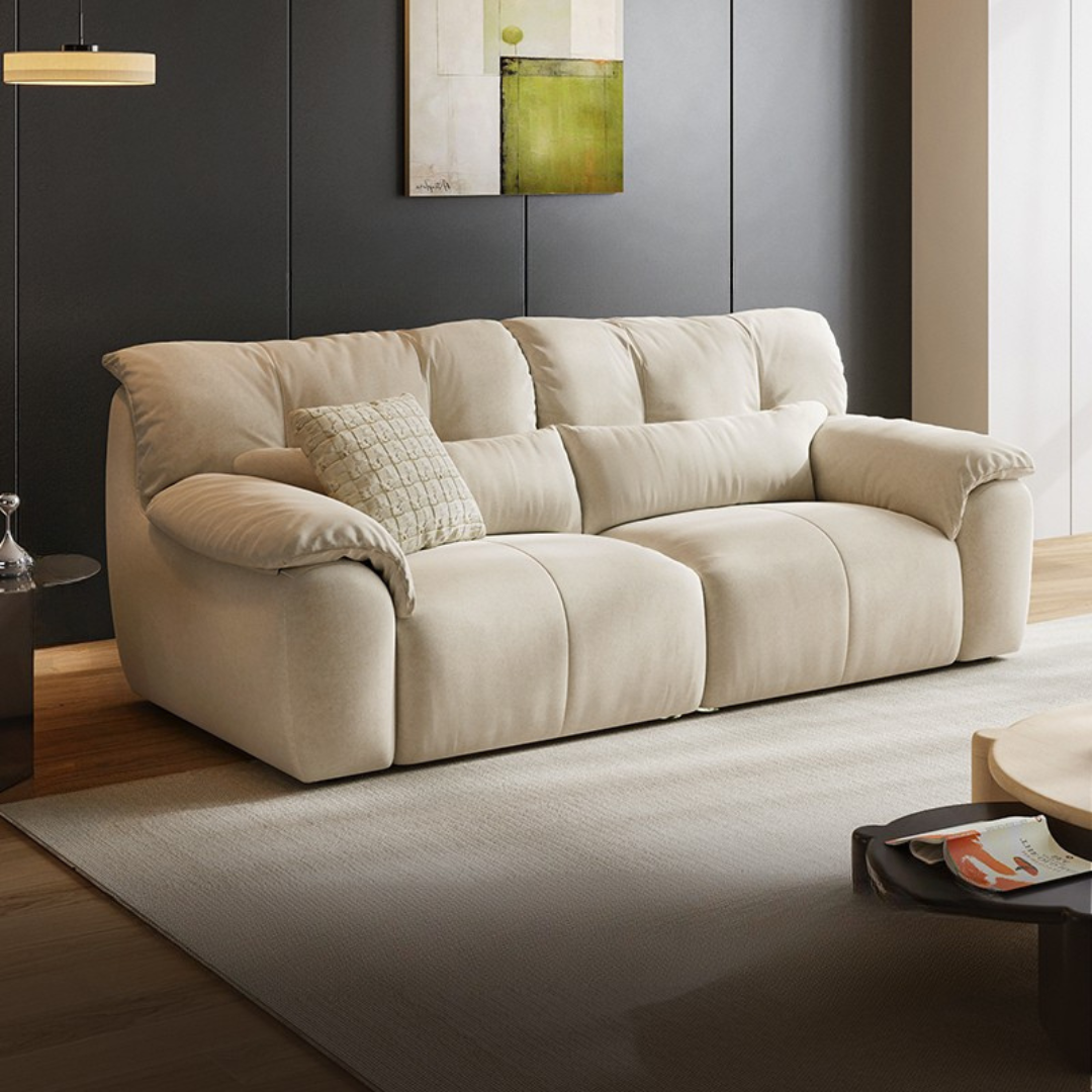 Nympha Cream Scratch-Resistant Fabric Sofa