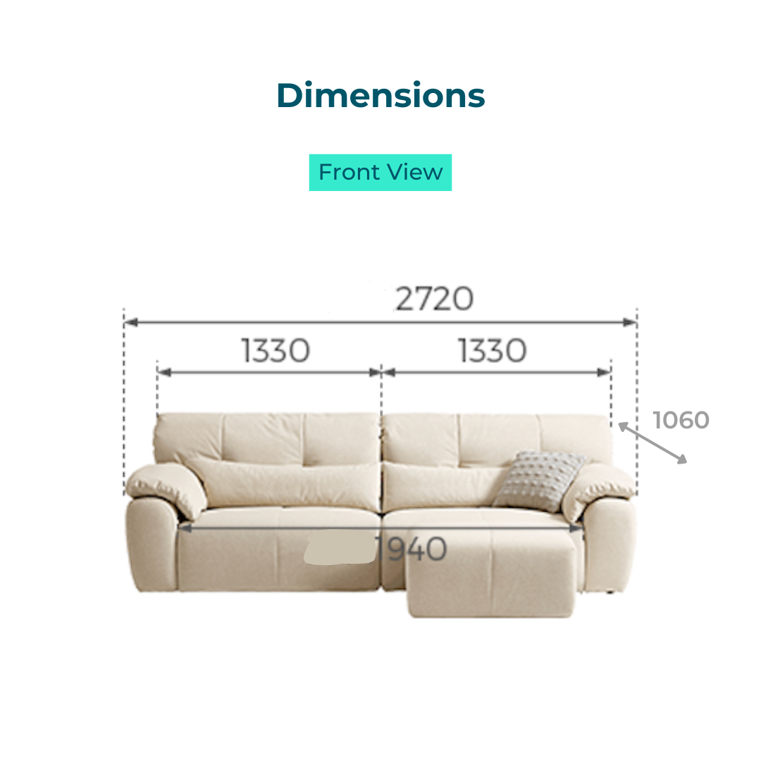 Nympha Cream Scratch-Resistant Fabric Sofa