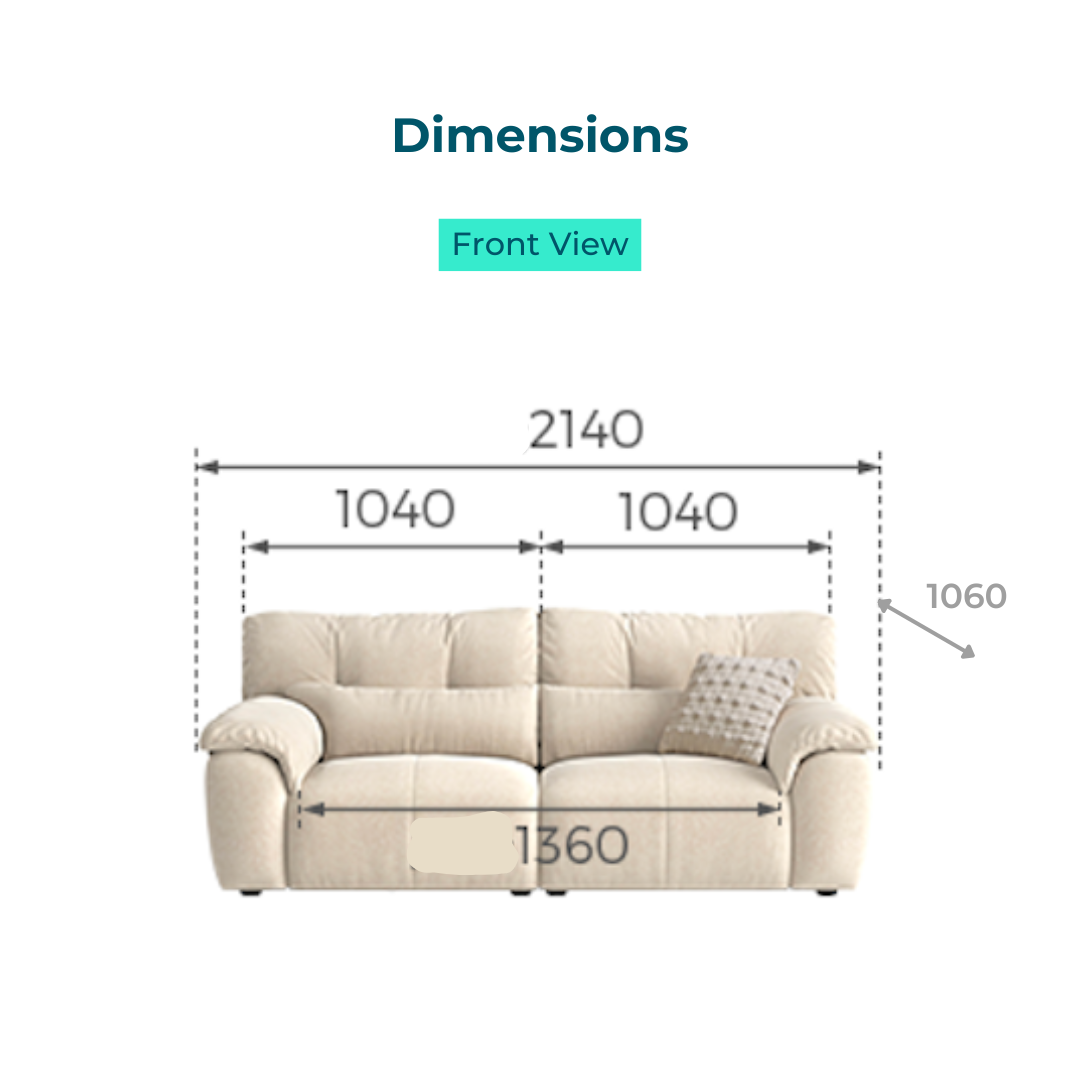 Nympha Cream Scratch-Resistant Fabric Sofa