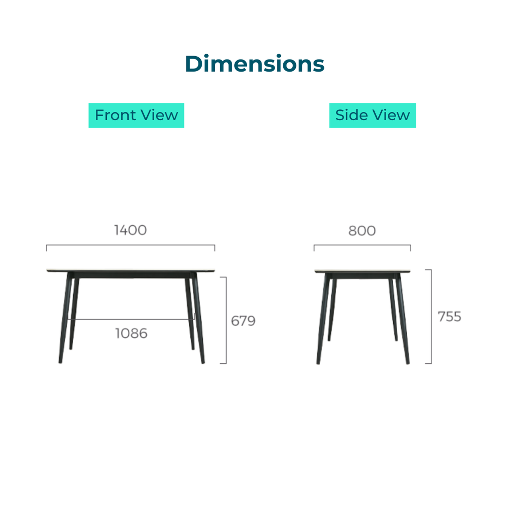 Lemare White Sintered Stone Dining Table
