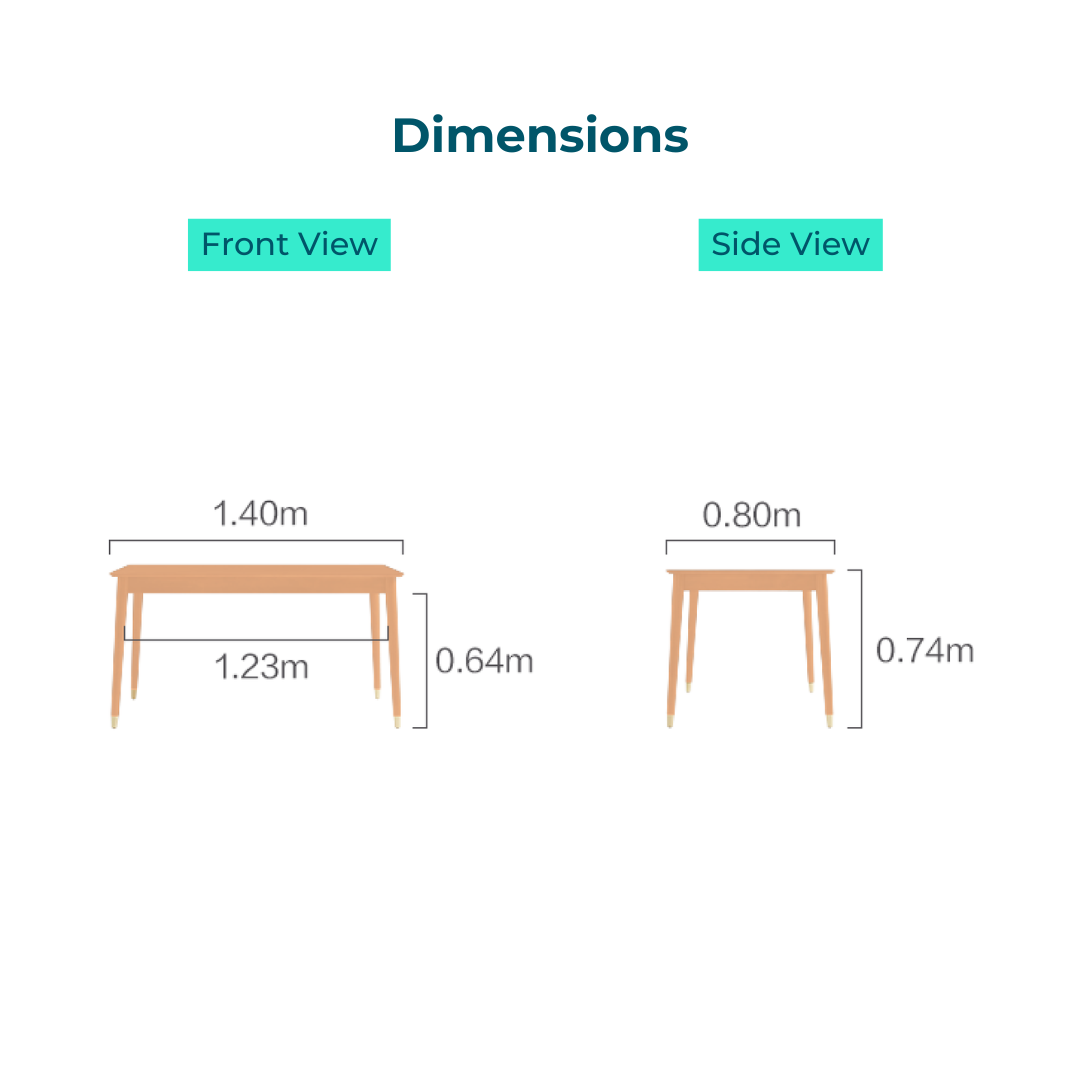 Allure Walnut Solid Wood Dining Table 