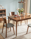 Allure Walnut Solid Wood Dining Table 