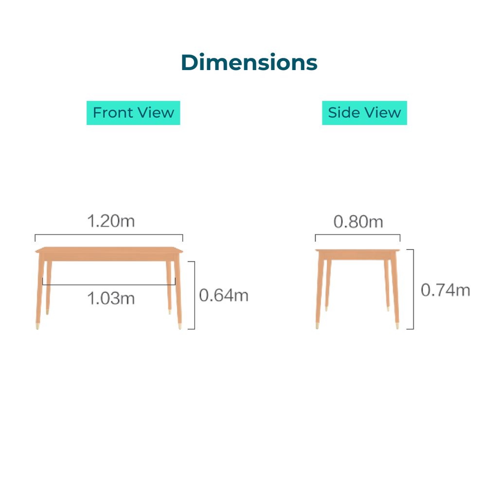 Allure Walnut Solid Wood Dining Table 