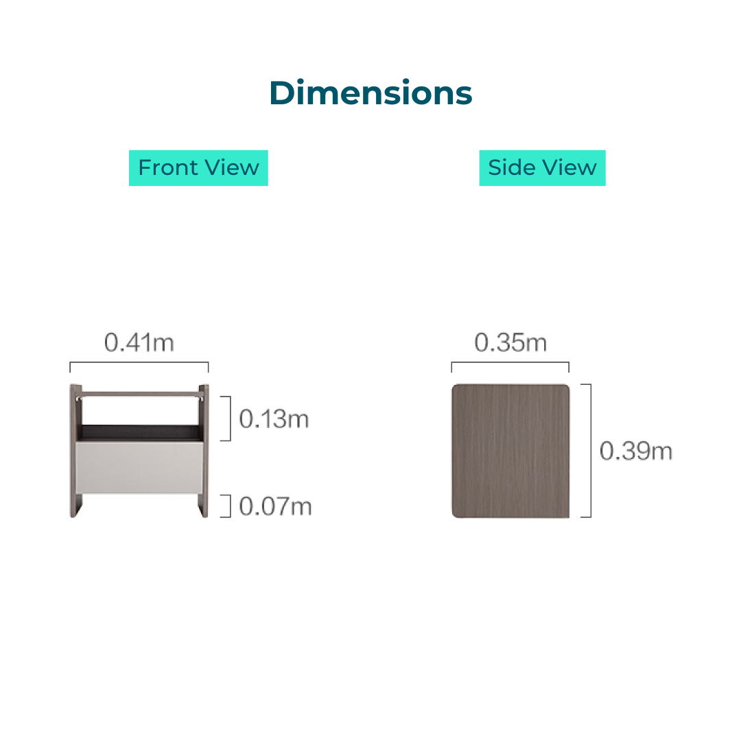 Minna Melamine Bedside Table