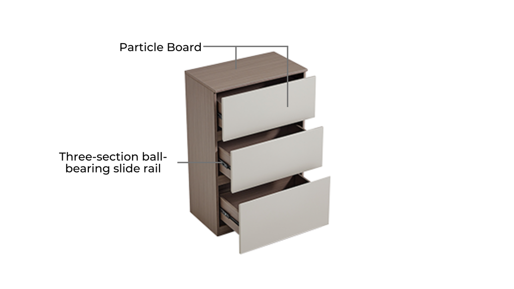 Oswald Melamine 3-Drawer Cabinet
