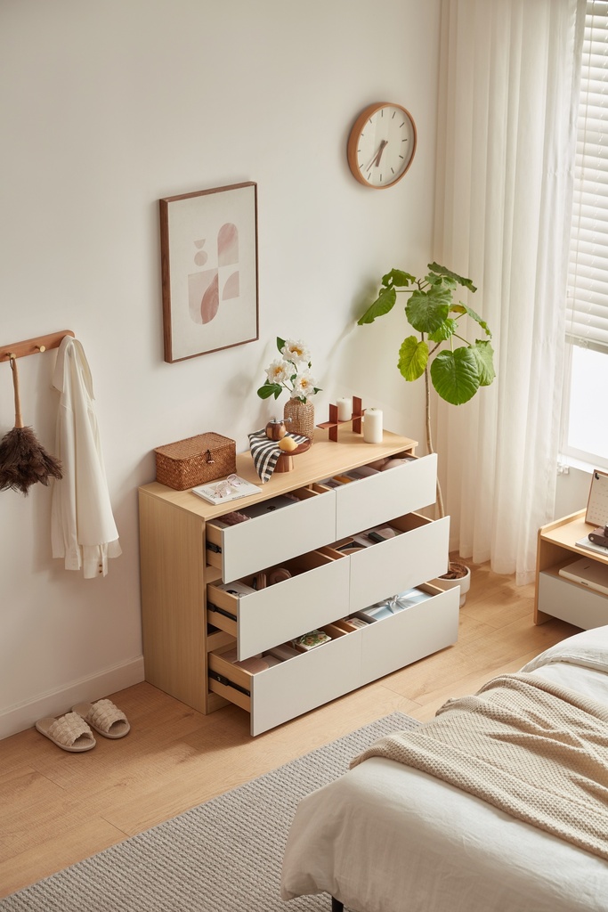 Oswald Melamine 6-Drawer Cabinet 