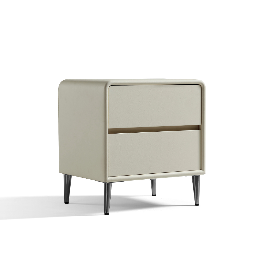 Dustin Leather Bedside Table 