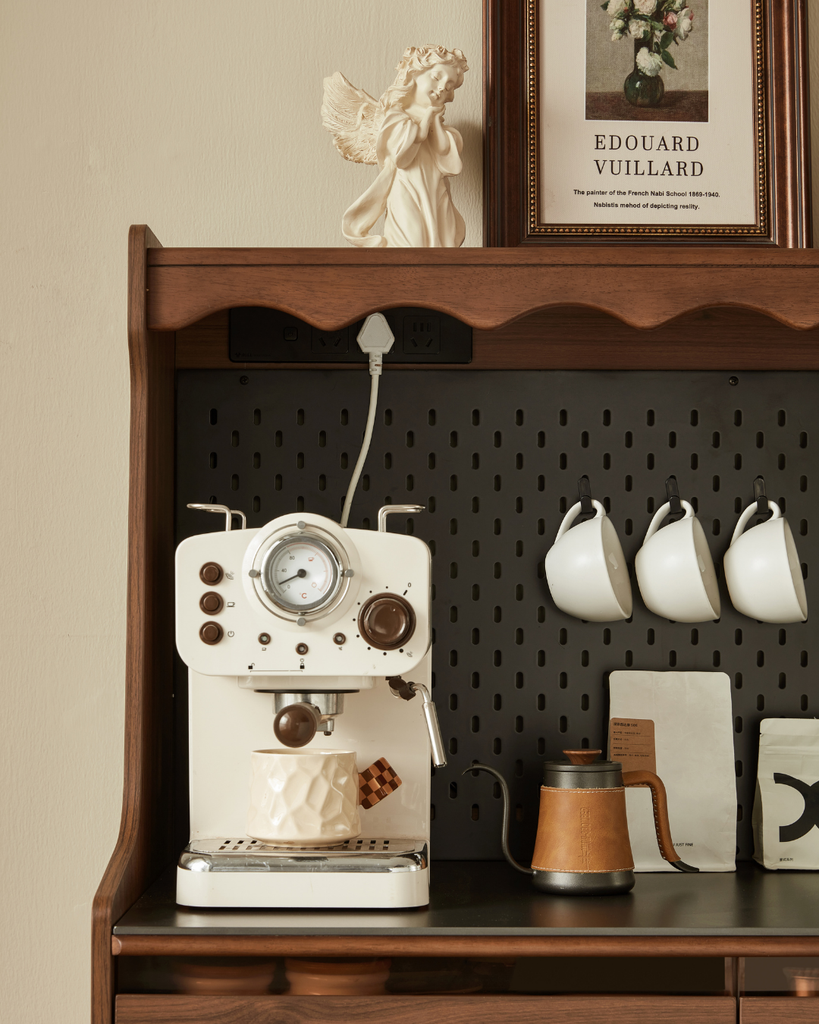 Nalorei Walnut Kitchen Cabinet