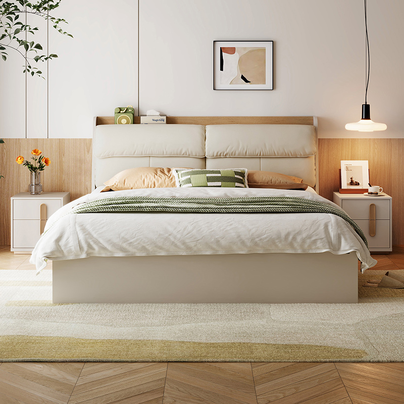 Norex Light Gray Melamine Bed