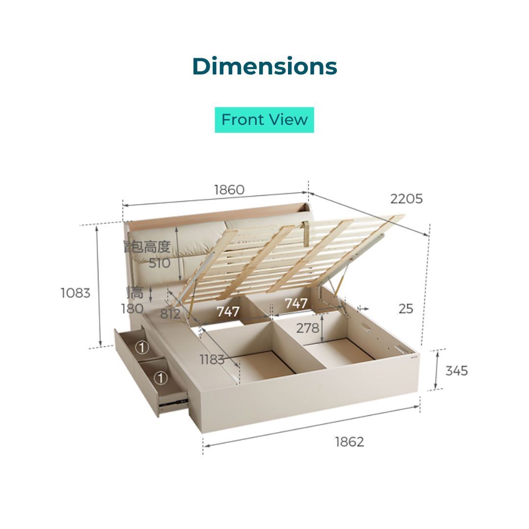 Norex Light Gray Melamine Bed