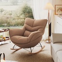 Noriah Pet-Friendly Leather Rocking Chair 