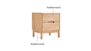 Adora Solid Wood Bedside Table 