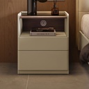 Oziel Light Gray Melamine Bedside Table 