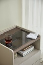 Oziel Light Gray Melamine Bedside Table 