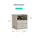 Oziel Light Gray Melamine Bedside Table 