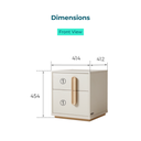 Omar Light Gray Walnut Melamine Bedside Table 