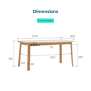 Nancy White Solid Wood Dining Table 