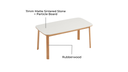 Nancy White Solid Wood Dining Table 
