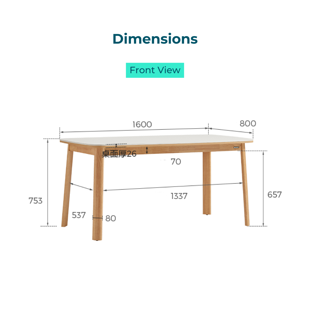 Nancy White Solid Wood Dining Table 