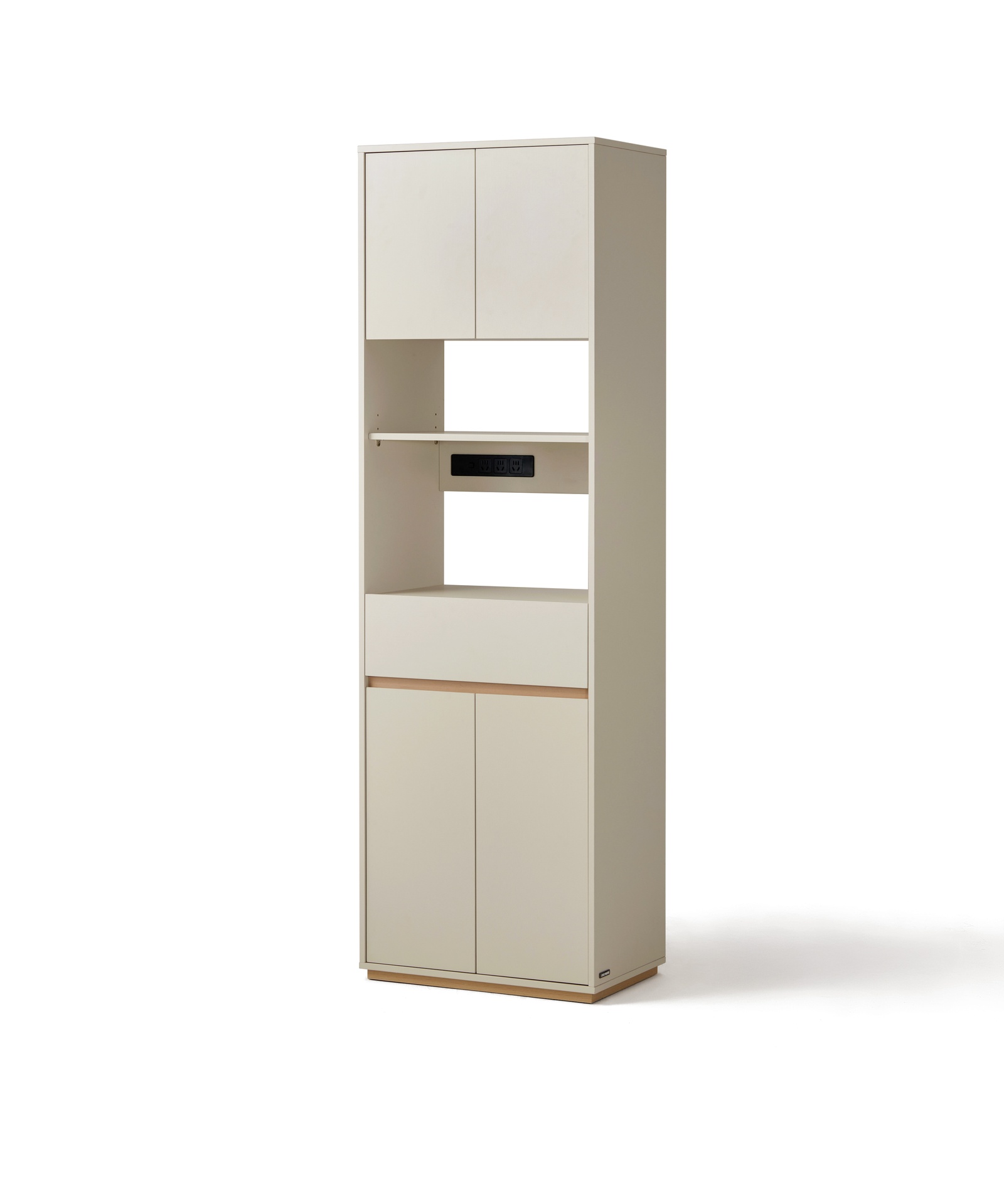 Peter Light Gray Melamine Side Cabinet 