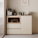 Peter Light Gray Melamine Side Cabinet 
