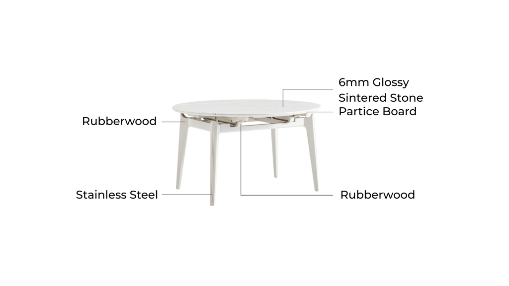 Nyra Melamine Extendable Dining Table 
