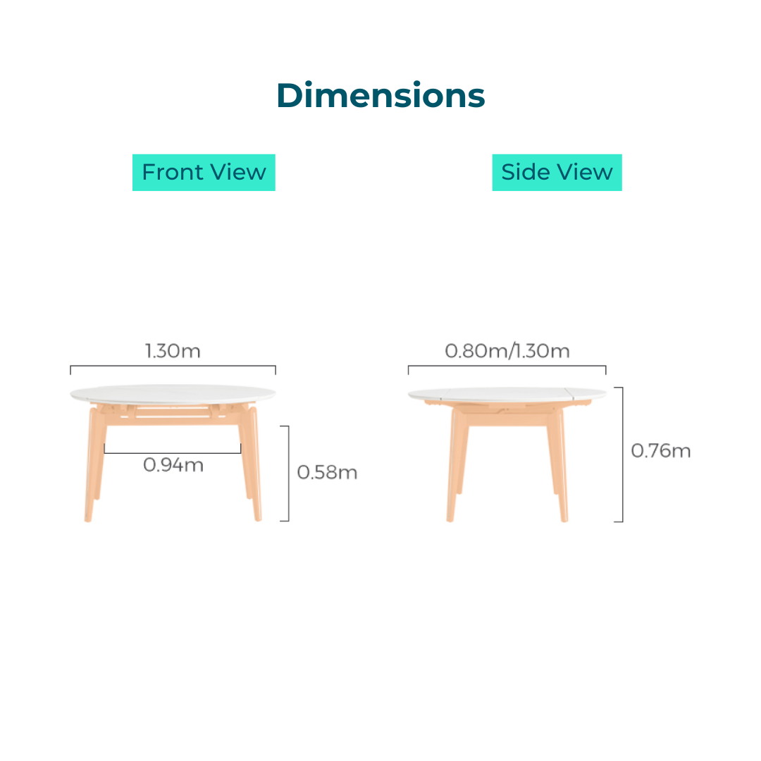 Nyra Melamine Extendable Dining Table 