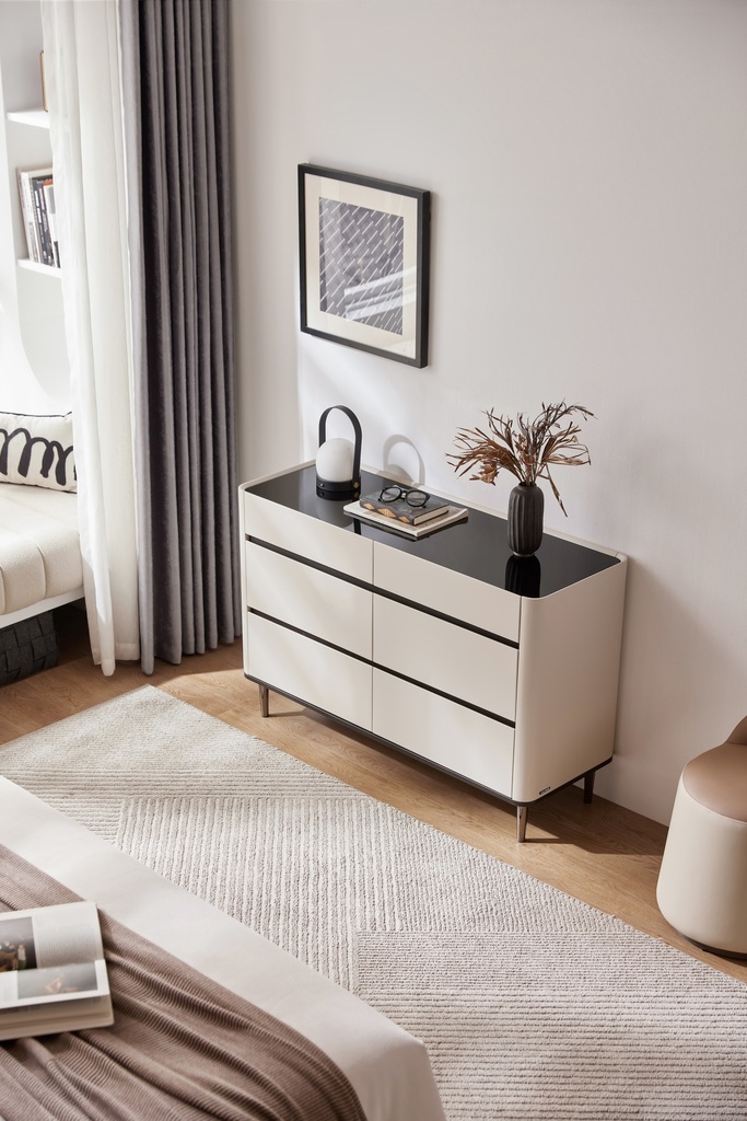 Liam Melamine 6-Drawer Cabinet