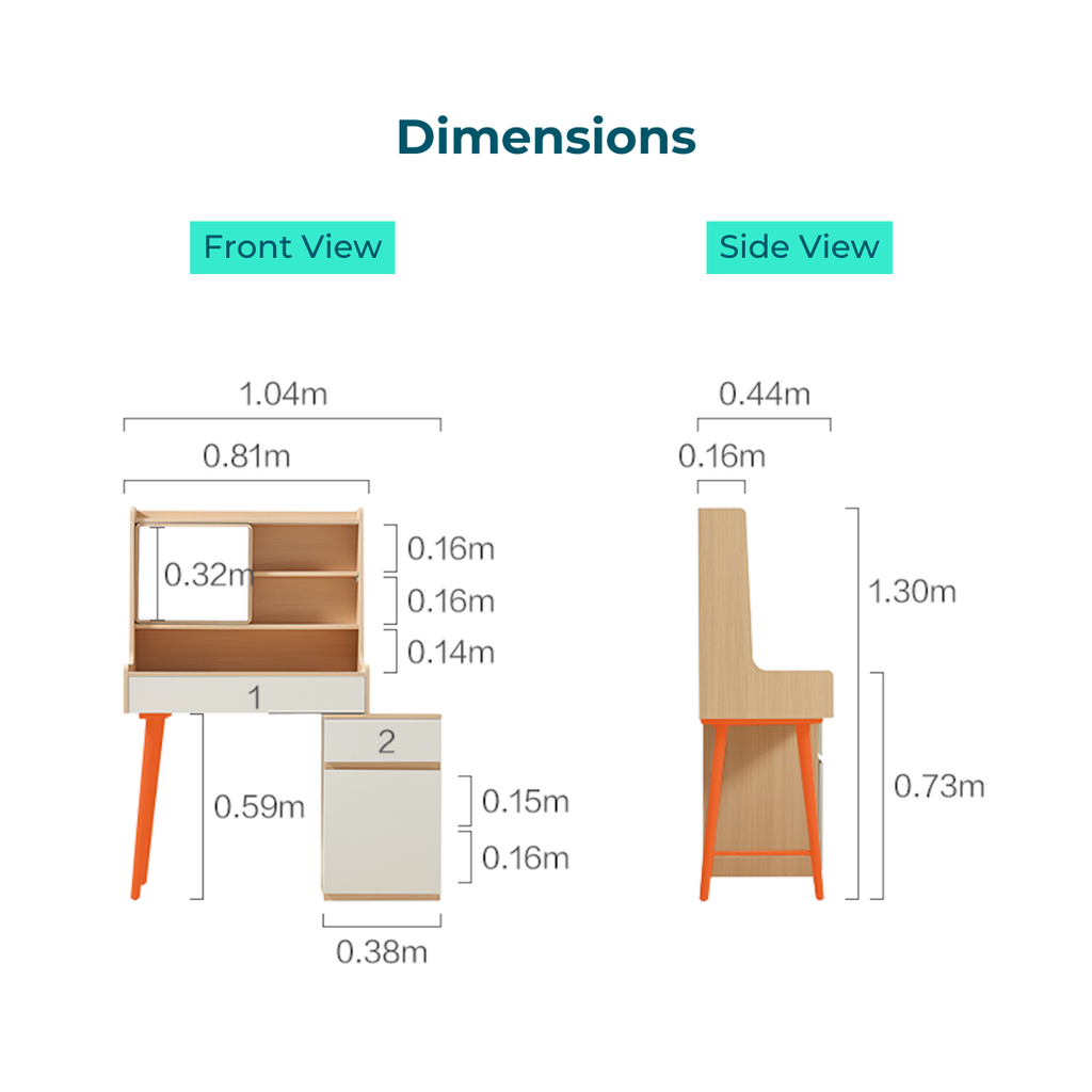 Sasha Dressing Table with Stool