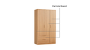 Kerby 3-Door Wardrobe Cabinet