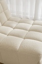 Dixon White Teddy Fabric Sofa Bed