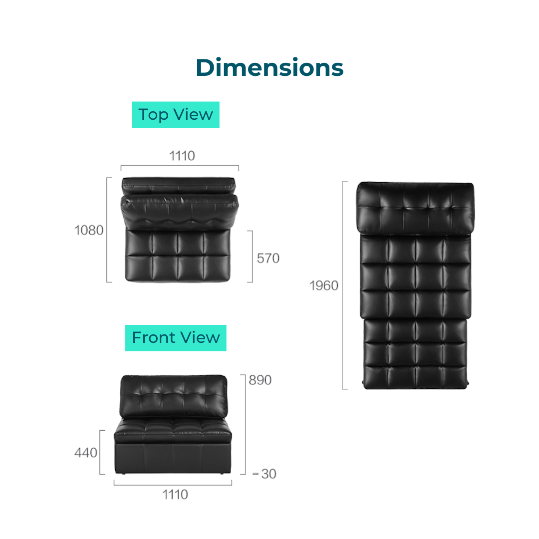 Dixon White Teddy Fabric Sofa Bed