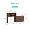 Saphira Dressing Table Set with Stool