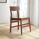 Kiesha Walnut Solid Wood Dining Chair (2 pcs)