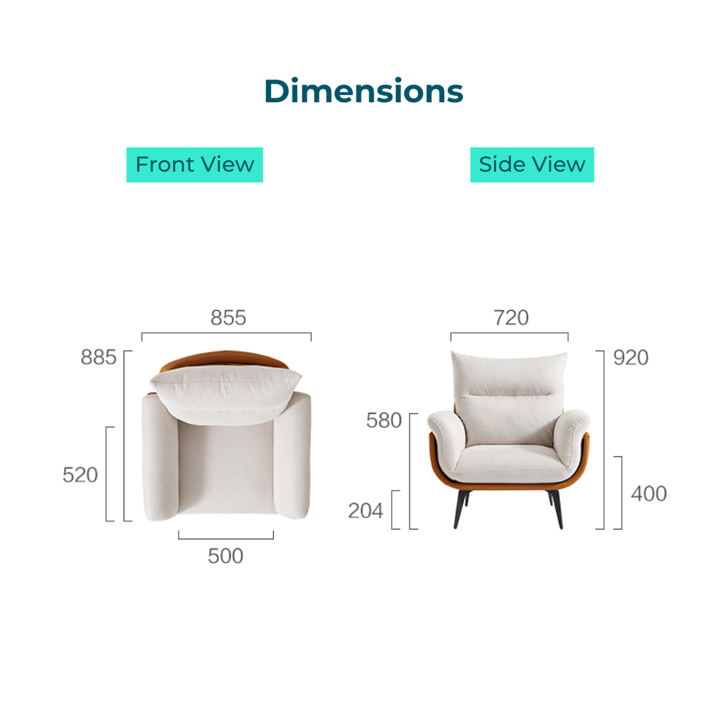 Ophelia Fabric Accent Chair 