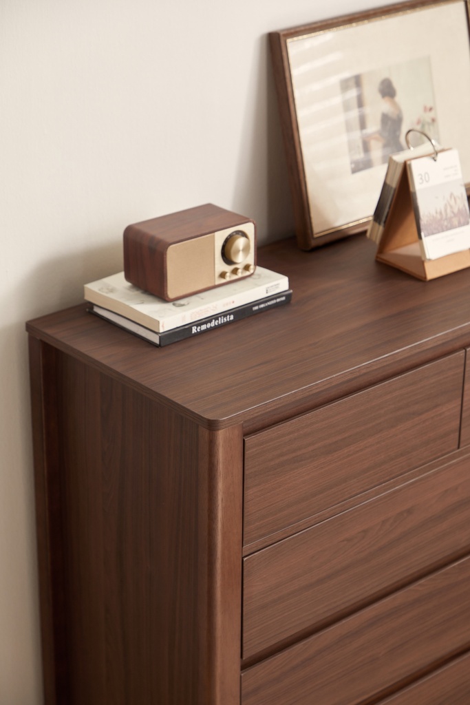 Paxton Walnut Melamine Side Cabinet 