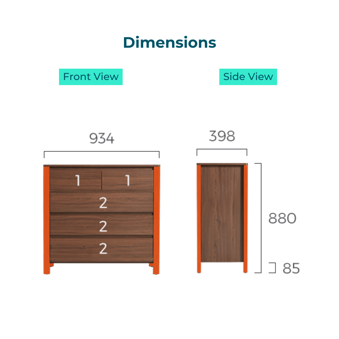 Paxton Walnut Melamine Side Cabinet 
