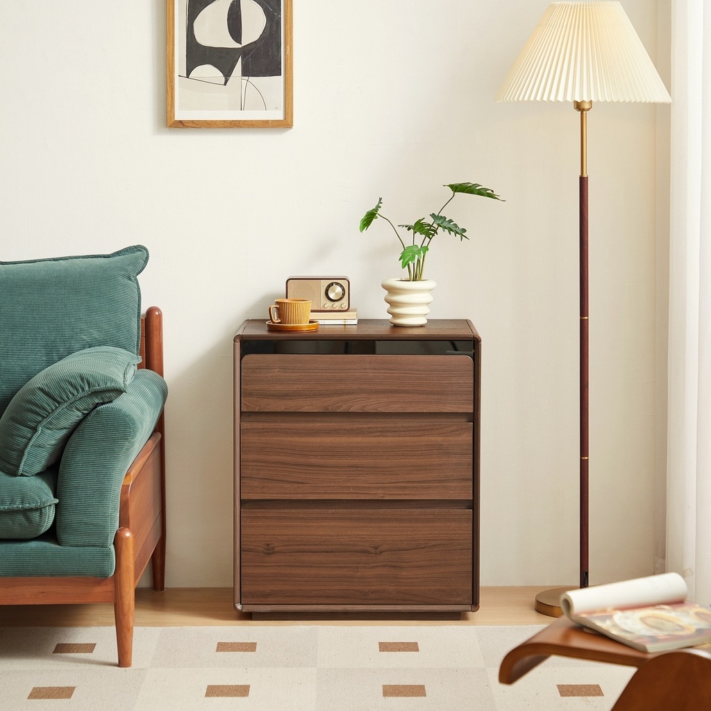 Pascal Walnut Melamine Side Cabinet 