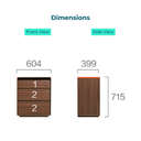Pascal Walnut Melamine Side Cabinet 
