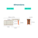 Chelsea Melamine Dressing Table Set with Stool  