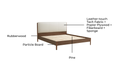 Monet Walnut Melamine Bed 