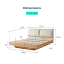 Neyra White Eco Leather Bed with Storage 