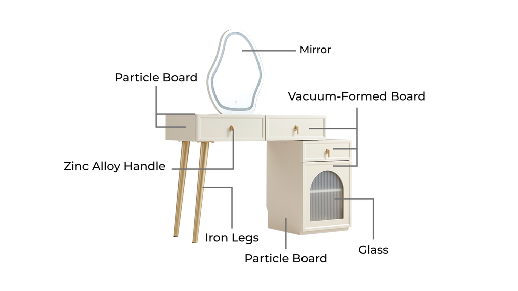 Carolina Dressing Table with Mirror