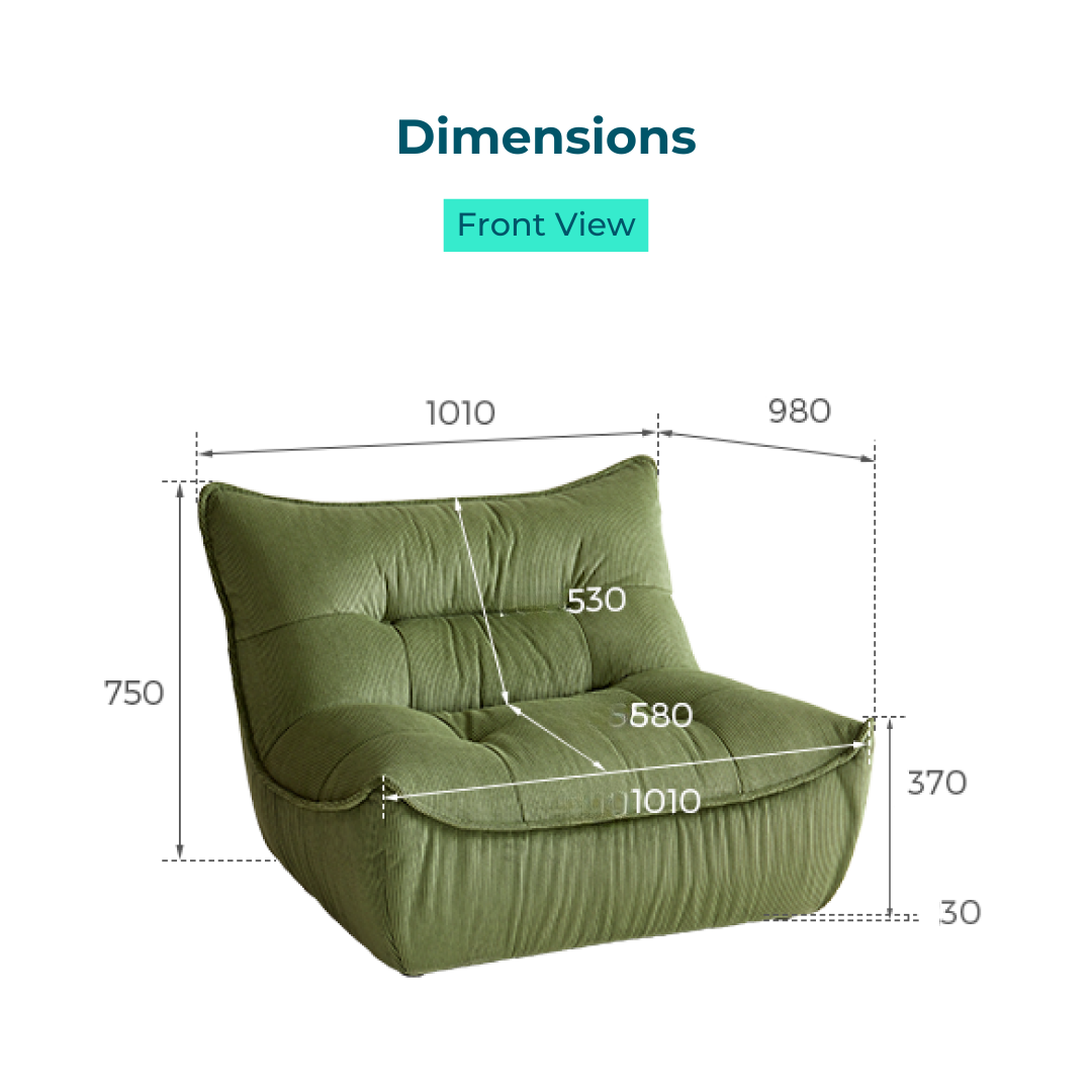 Tetyana Green Bean Bag 