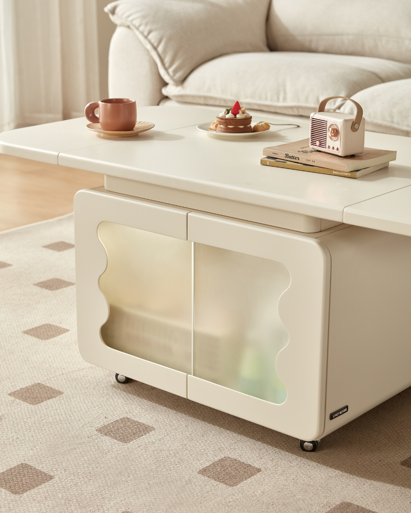 Pixie White Foldable Coffee Table