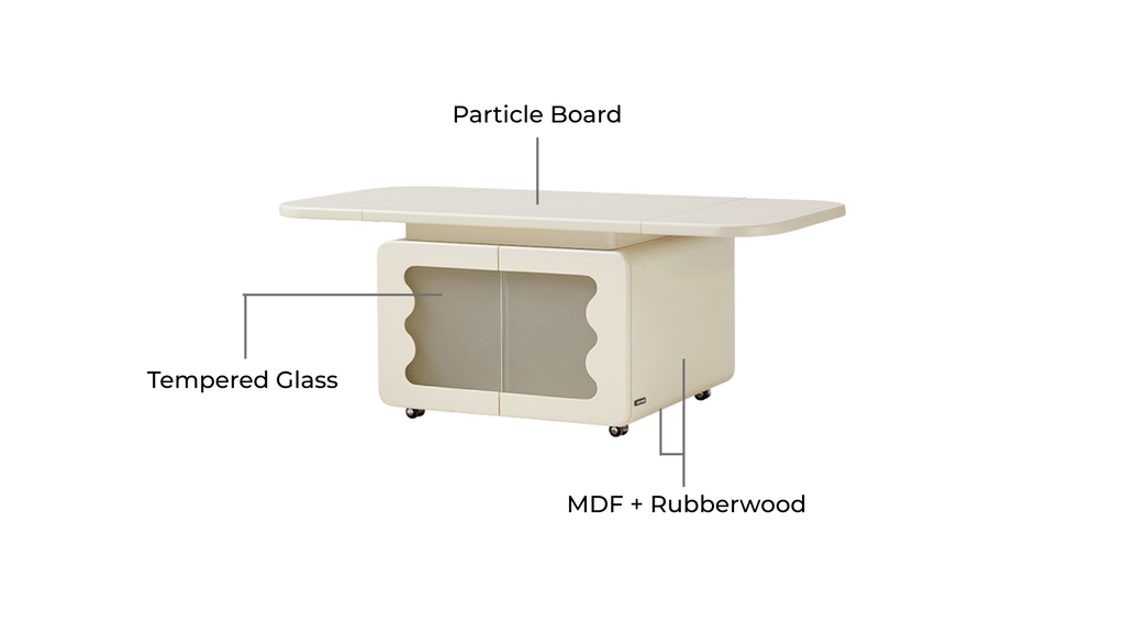 Pixie White Foldable Coffee Table