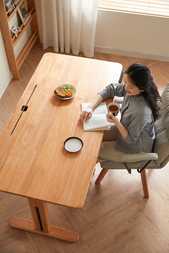 Parker Solid Wood Electric Height-Adjustable Table with Drawers