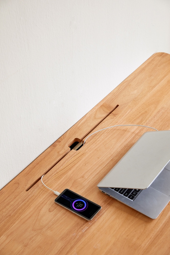 Parker Solid Wood Electric Height-Adjustable Table with Drawers