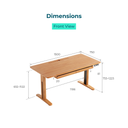 Parker Solid Wood Electric Height-Adjustable Table with Drawers